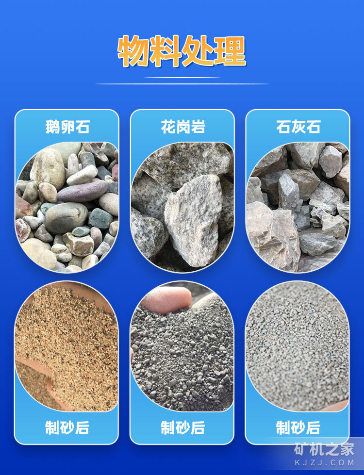 鹅卵石制砂机物料处理