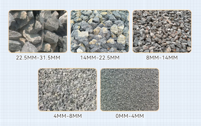 不同粒径石料