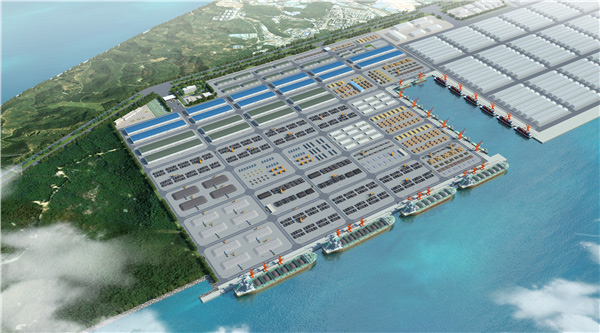 南沙港区国际通用码头效果图