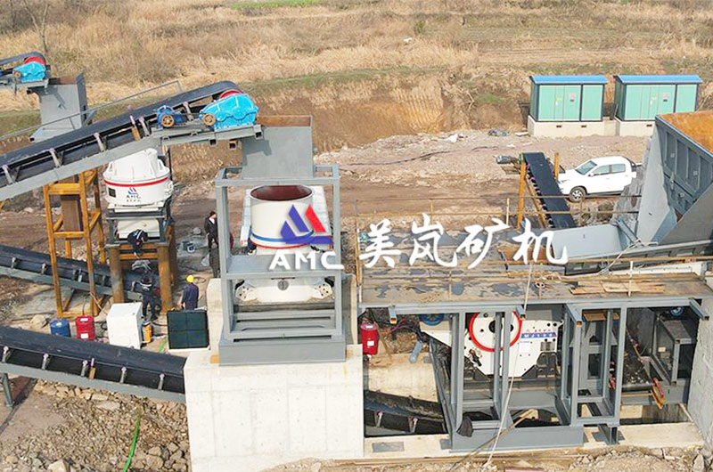人工机制砂生产线设备现场--安徽美岚矿机